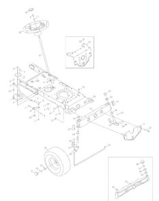 Steering Diagram and Parts List for 2008 Yard Machines Lawn Tractor